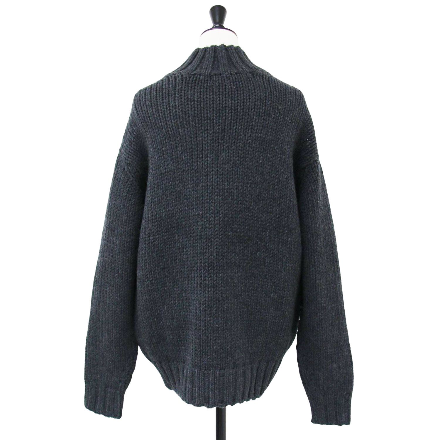 美品 AURALEE オーラリー ニット グレー サイズ:1(M) Vネック オーバー 