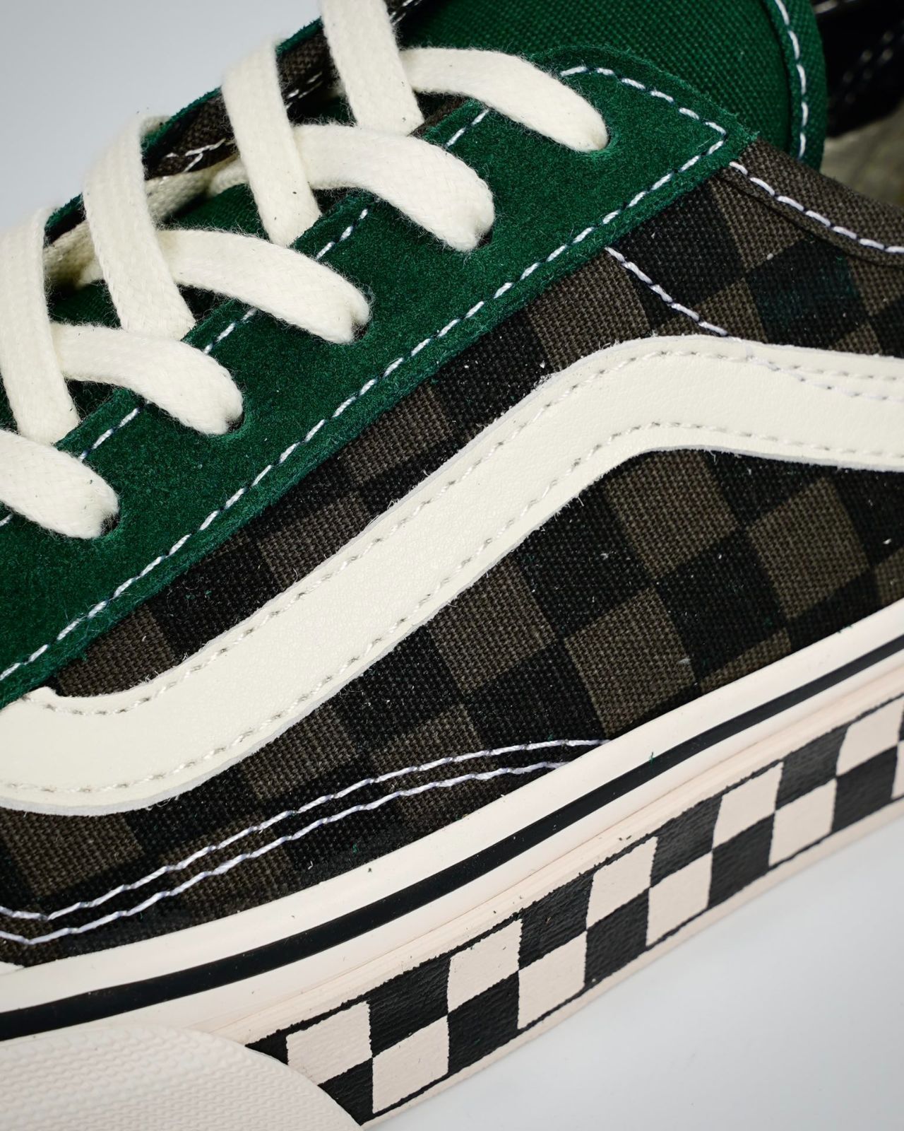 グリーンチェッカーボード パッチワーク