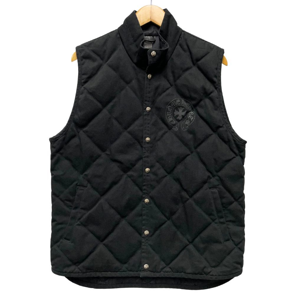 CHROME HEARTS クロムハーツ Quilted Down Vest ホースシュー ロゴ