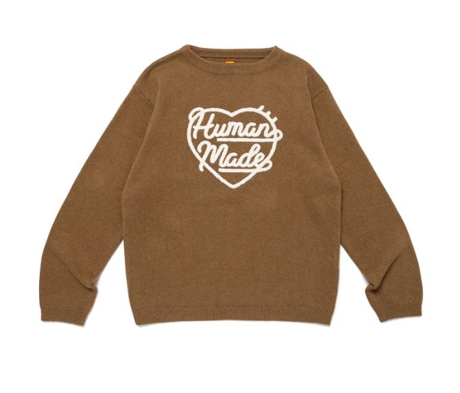 XXL HUMAN MADE ヒューマンメイド ハート ニット セーター セーター 茶色