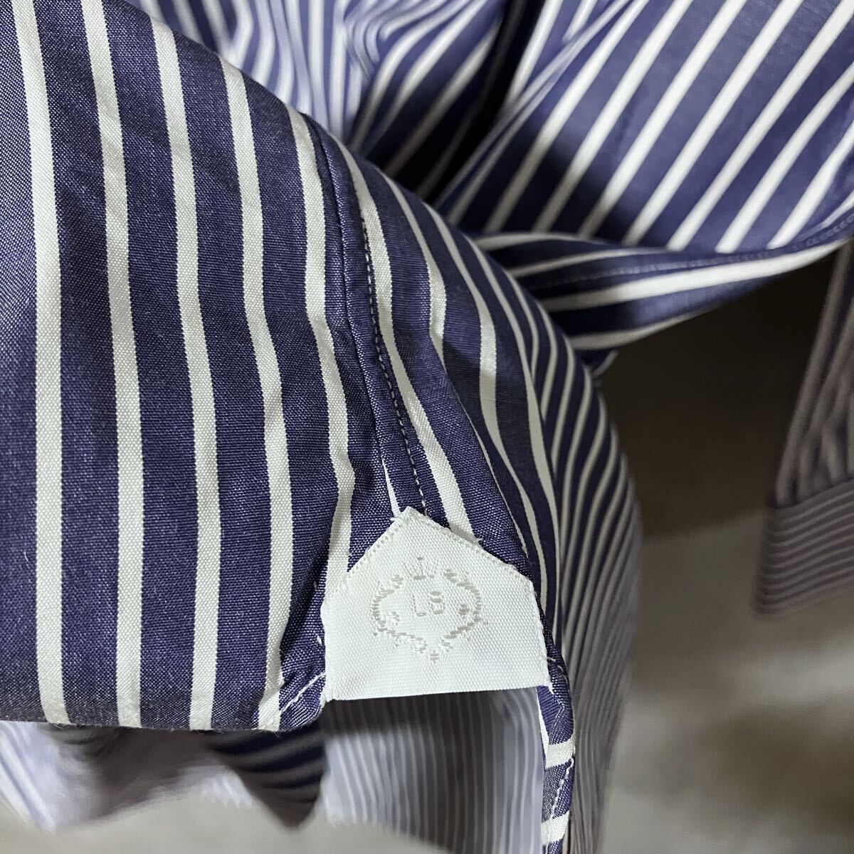 LUIGI BORRELLI ルイジボレッリ Super Sakellaridis コットン ブルー