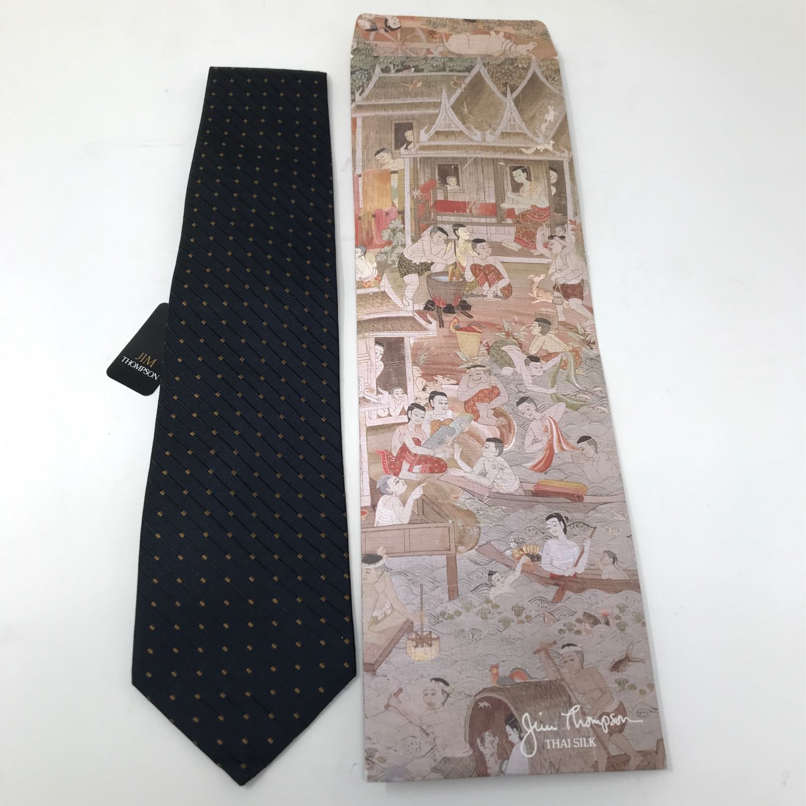 メルカリshops 新品タグ 袋付 ジムトンプソン ネクタイ 高級タイシルク