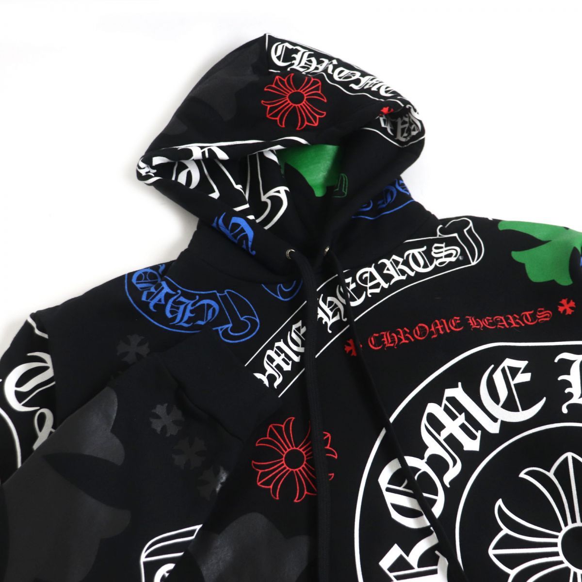 極美品□クロムハーツ STENCIL HOODIE ホースシュー/スクロール