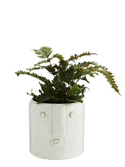 N0169【Madam Stoltz】(マダム・ストルツ)　デンマーク　フェイスフラワーポット 斑点釉 鉢カバー 植木鉢 室内 陶器鉢 多肉 植物 鉢植え 激安 レア インテリア プレゼント 海外 盆栽 おすすめ プランター 人気 デザイン 観葉植物