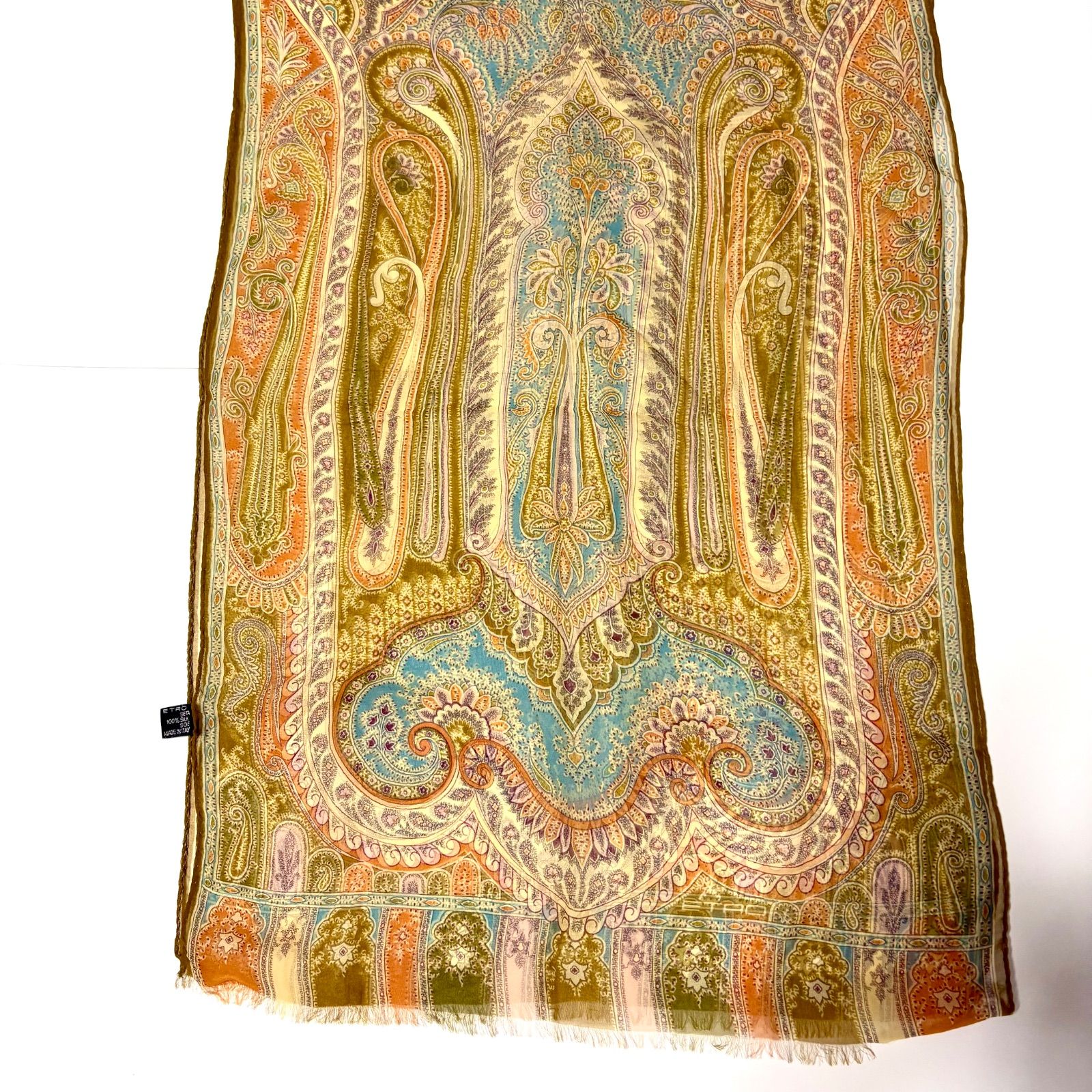 ETRO ペイズリー柄ストール ETRO (エトロ) カシミヤ混 ペイズリー柄 ストール メンズ