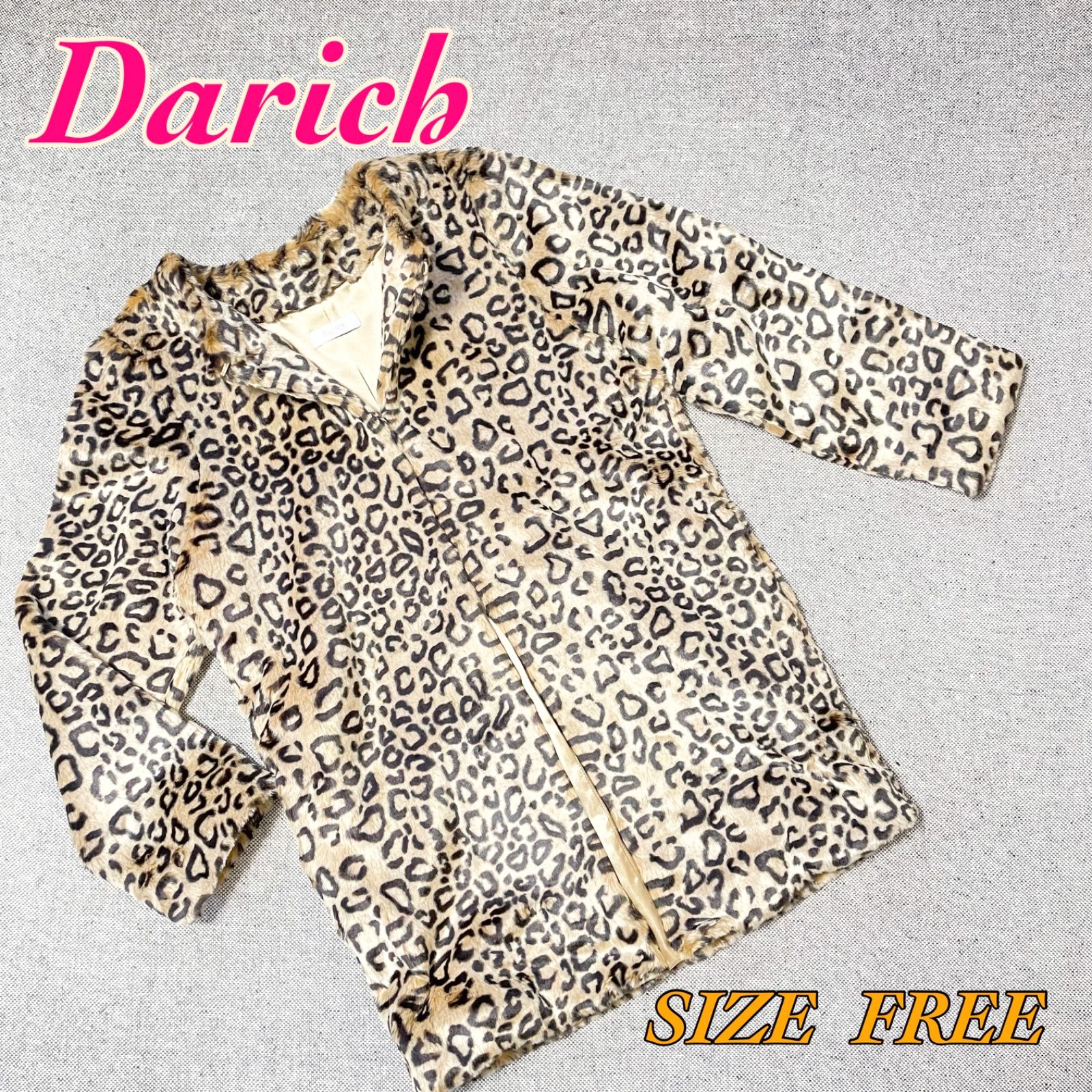 Darich ダーリッチ ノーカラーコート レオパード柄 - メルカリ