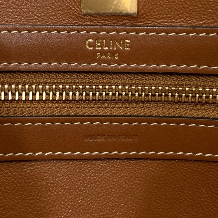 CELINE セリーヌ カバ 16 セーズ スムースカーフスキン トート バッグ タン 112583EZU.04LU