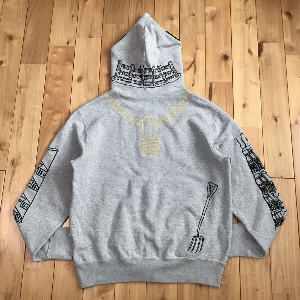 ホルスタイン パーカー Sサイズ グレー Holstein full zip hoodie a  