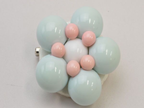 ルネ Rene ブローチ フラワーモチーフ ブルー レディース j_p F-ACE1657