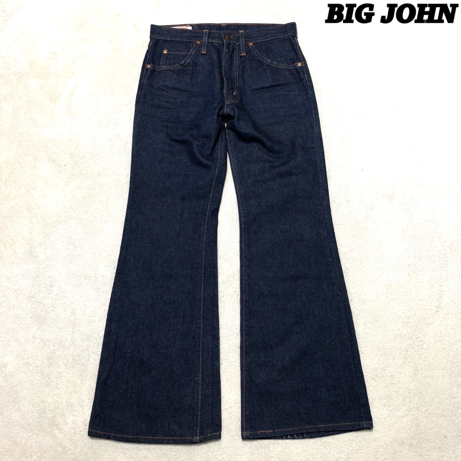 BIG JOHN デニムパンツ 02340 ベルボトム フレア ブーツカット 濃紺 29