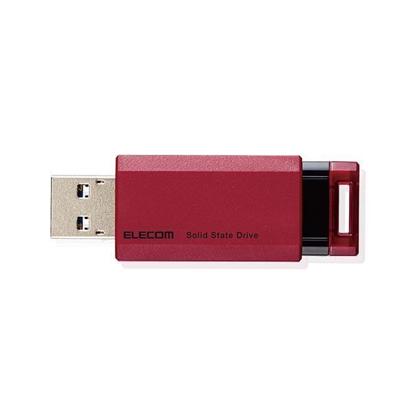 エレコム SSD 外付け ポータブル 500GB 小型 ノック式 USB3.2（