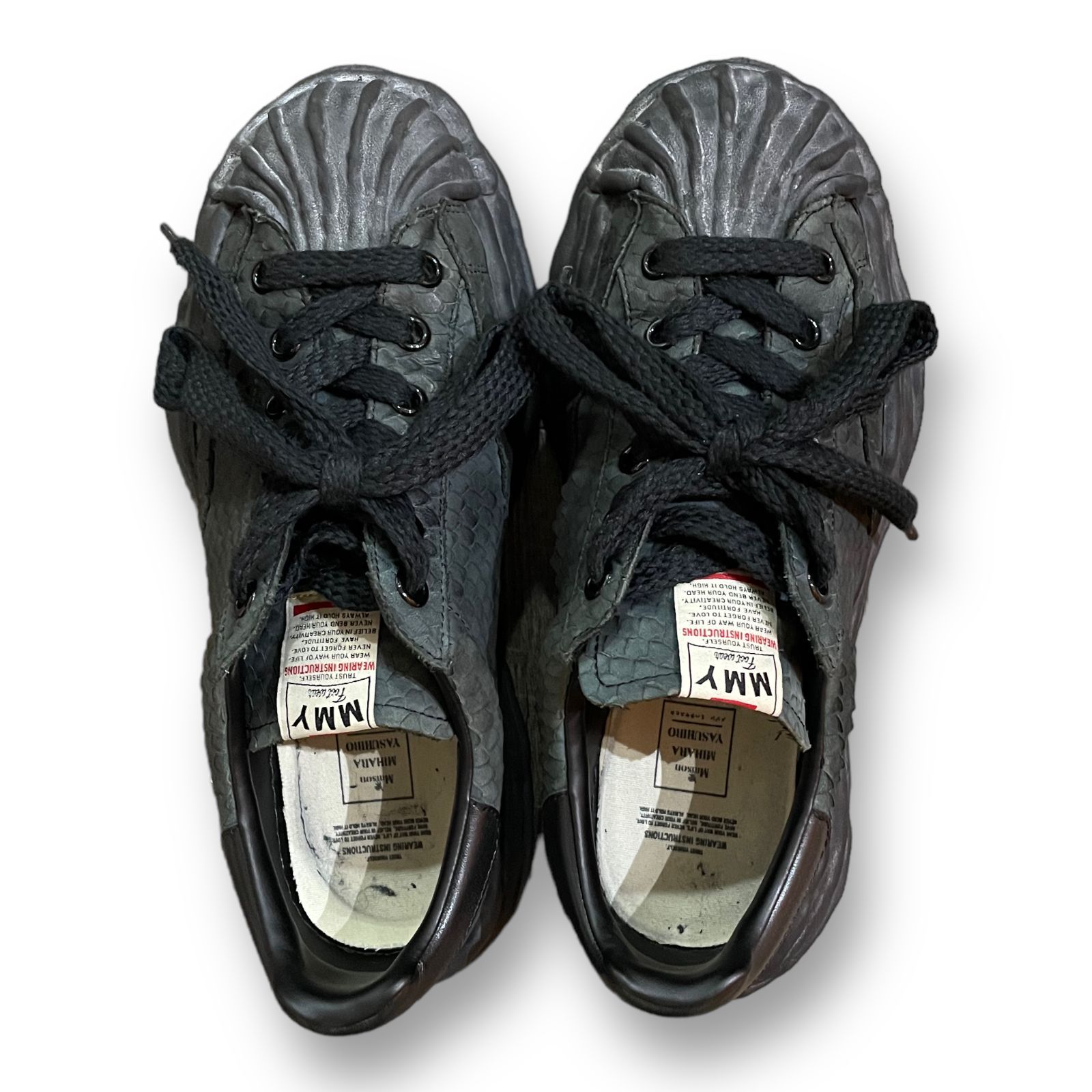 定価47300円 Maison Mihara Yasuhiro 23SS BLAKEY LOW パイソン 