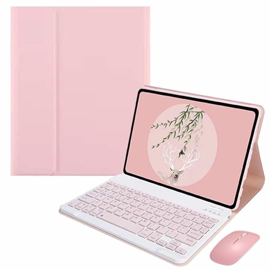 新品 マウス付き Xiaomi Redmi Pad SE 11インチ キーボードケース 可愛い マウス カラーキーボード Android タブレット シャオミ redmi pad se ケース キーボード マグネット 分離式ピンク