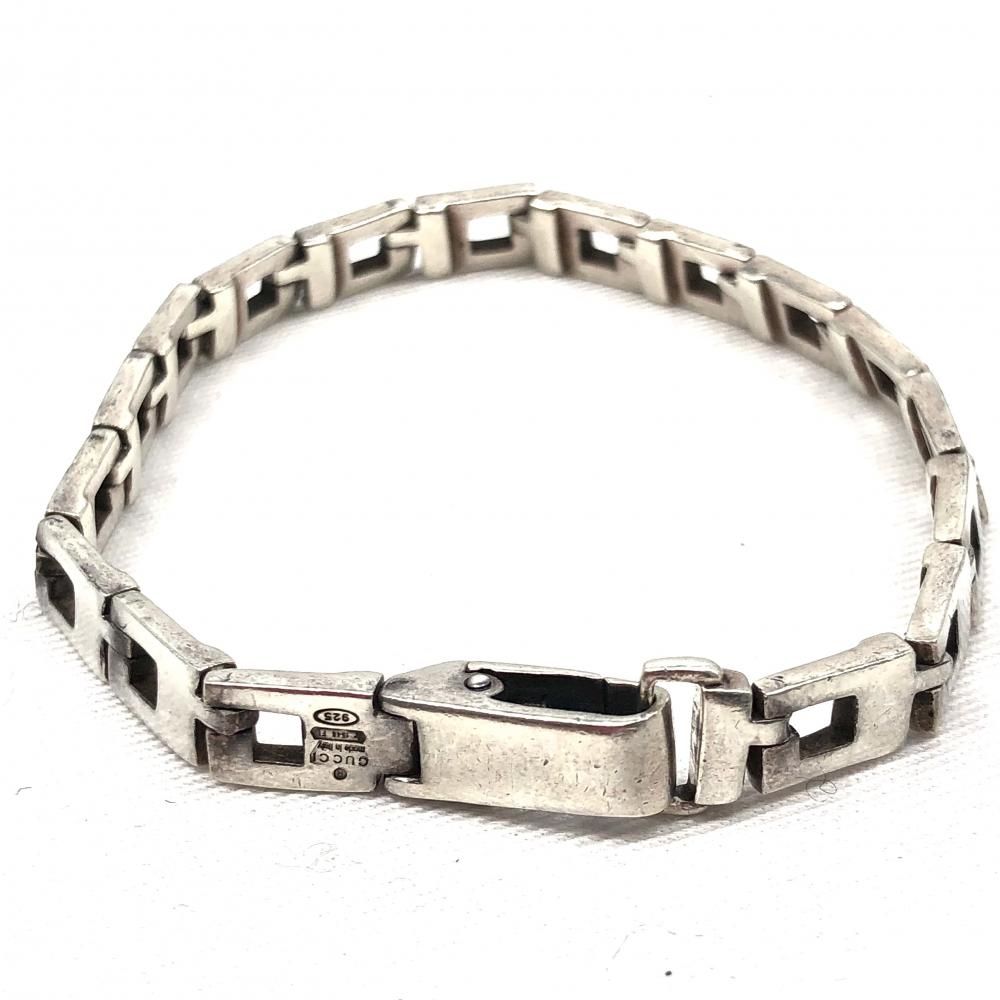 中古】OLD GUCCI G Shaped Narrow Bracelet シルバー