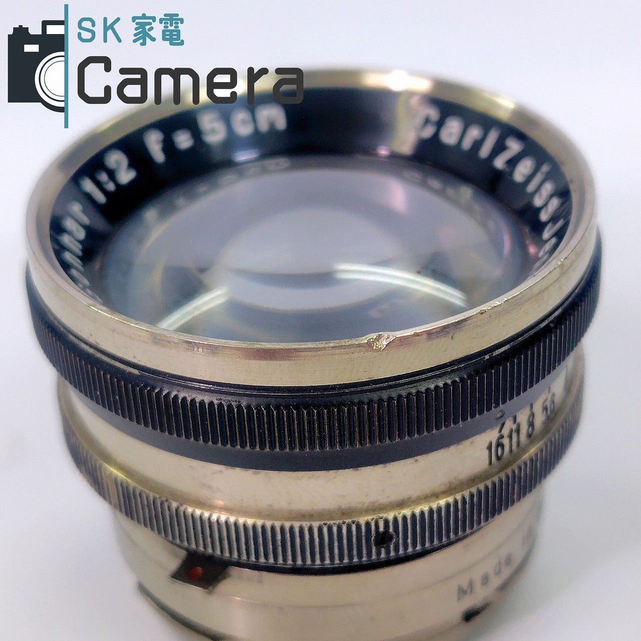  Carl Zeiss Jena Sonnar 5 cm F 2 ブラック ニッケル コンタックス ゾナー レンズ(単焦点) カメラ