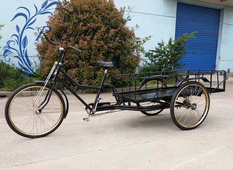 希少新品！三輪自転車 大人用貨物三輪車 26インチ 載荷重200kg ダブルブレーキ 三輪車 大容量 貨物バスケット後カゴ付 ブラック - メルカリ