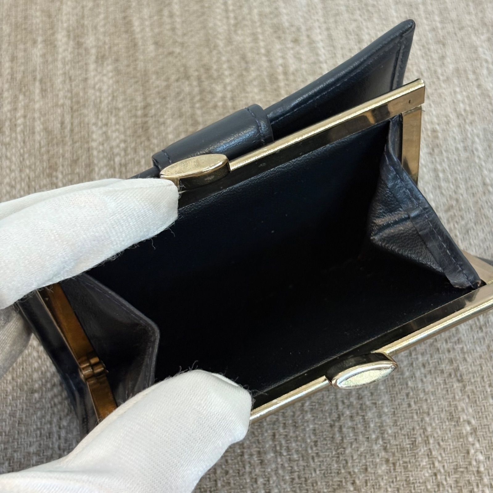 箱付き】クリスチャンディオール トロッター キャンバス×レザー がま口