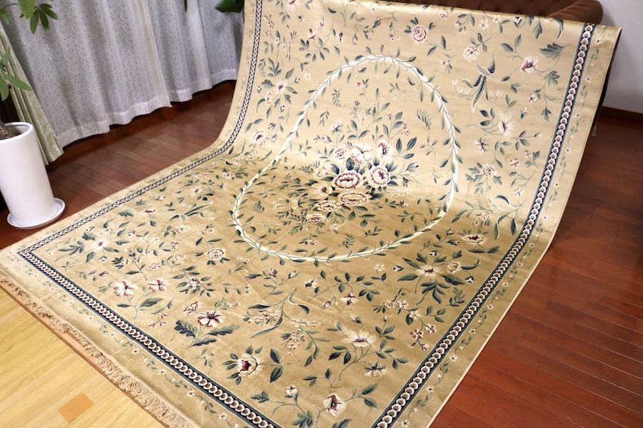 ペルシャ柄絨毯 200×290 新品未使用 ラグ カーペット ゴールド 訳あり ペルシャ柄絨毯 200×290 新品未使用 ラグ カーペット ゴールド 訳あり