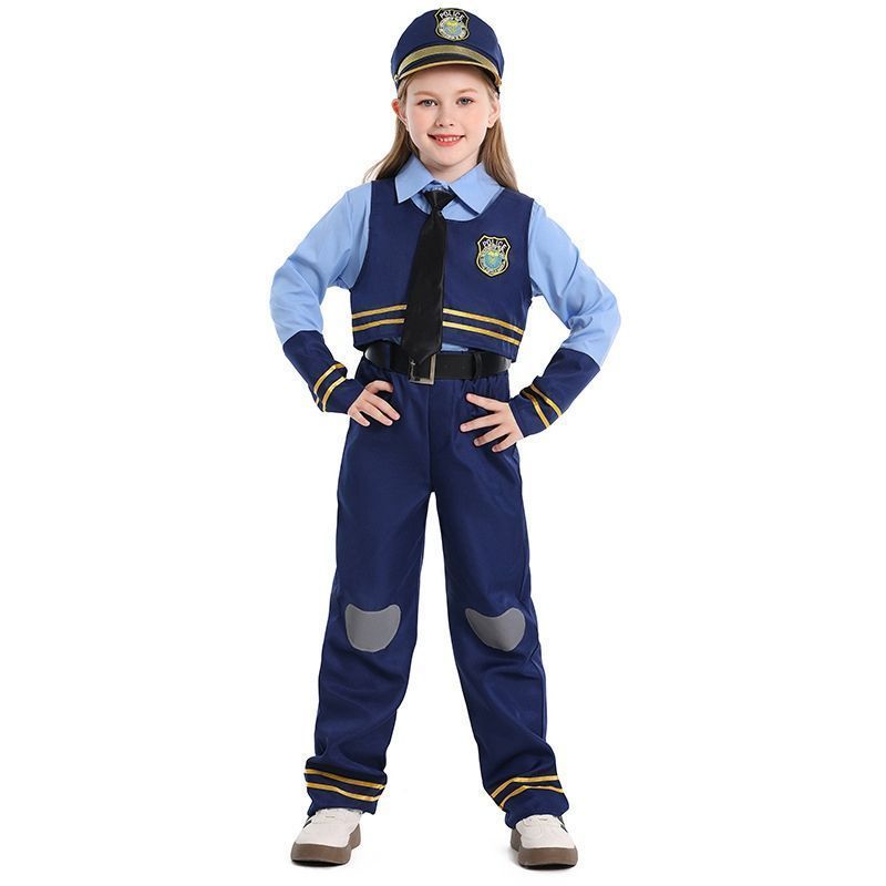 機能性 子ども ハロウィン服 ポリス コスチューム 子供 女の子 男の子 警察官 コスプレ キッズ 文化祭 学園祭 パーティー イベント 誕生日 ハロウィーン仮装 衣装 クリスマス 子供服 男女兼用 写真撮影 プレゼント ギフト mkxzqd35