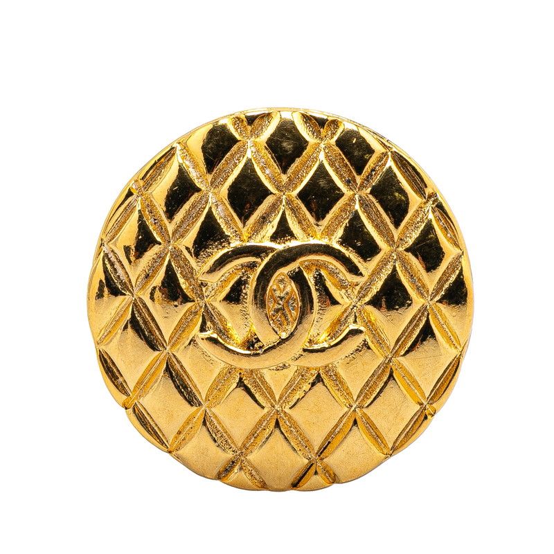 シャネル ココマーク マトラッセ ラウンド ゴールド メッキ レディース CHANEL 222-13323