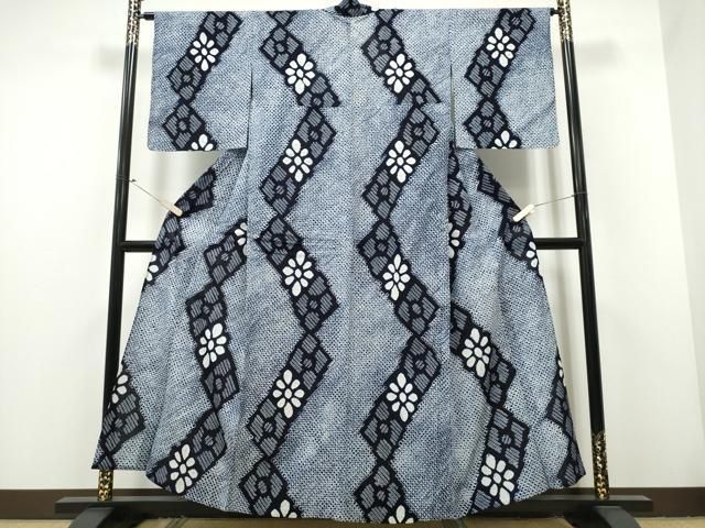 平和屋着物∴夏物 浴衣 有松鳴海絞り 花菱文 綿 ♥ CAAY4483ng