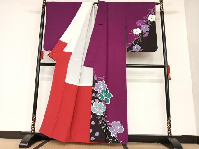 平和屋着物□訪問着 草花文 正絹 逸品 AAAS7172zg - メルカリ 