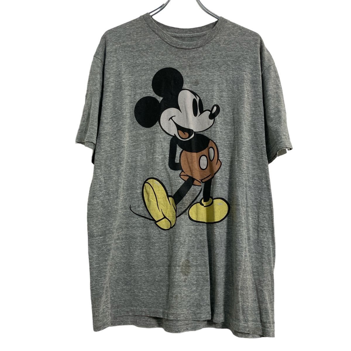 Disney 半袖 キャラクター Tシャツ XL グレー ディズニー