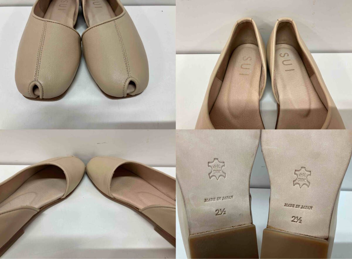 SUI スイ 北欧暮らしの道具店 オープントゥ パンプス ベージュ 2 1|2 箱有り KIN-KAAI_COM