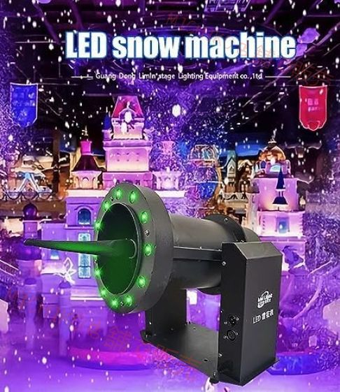 大型舞台雪機 アップグレードされた2000Wスノーマシン 12個のLED RGBライト 2つのリモコン付き ステージプロダクションプロフェッショナルグレード クリスマス ハロウィーン パーティー 結婚式 DJステージに最適