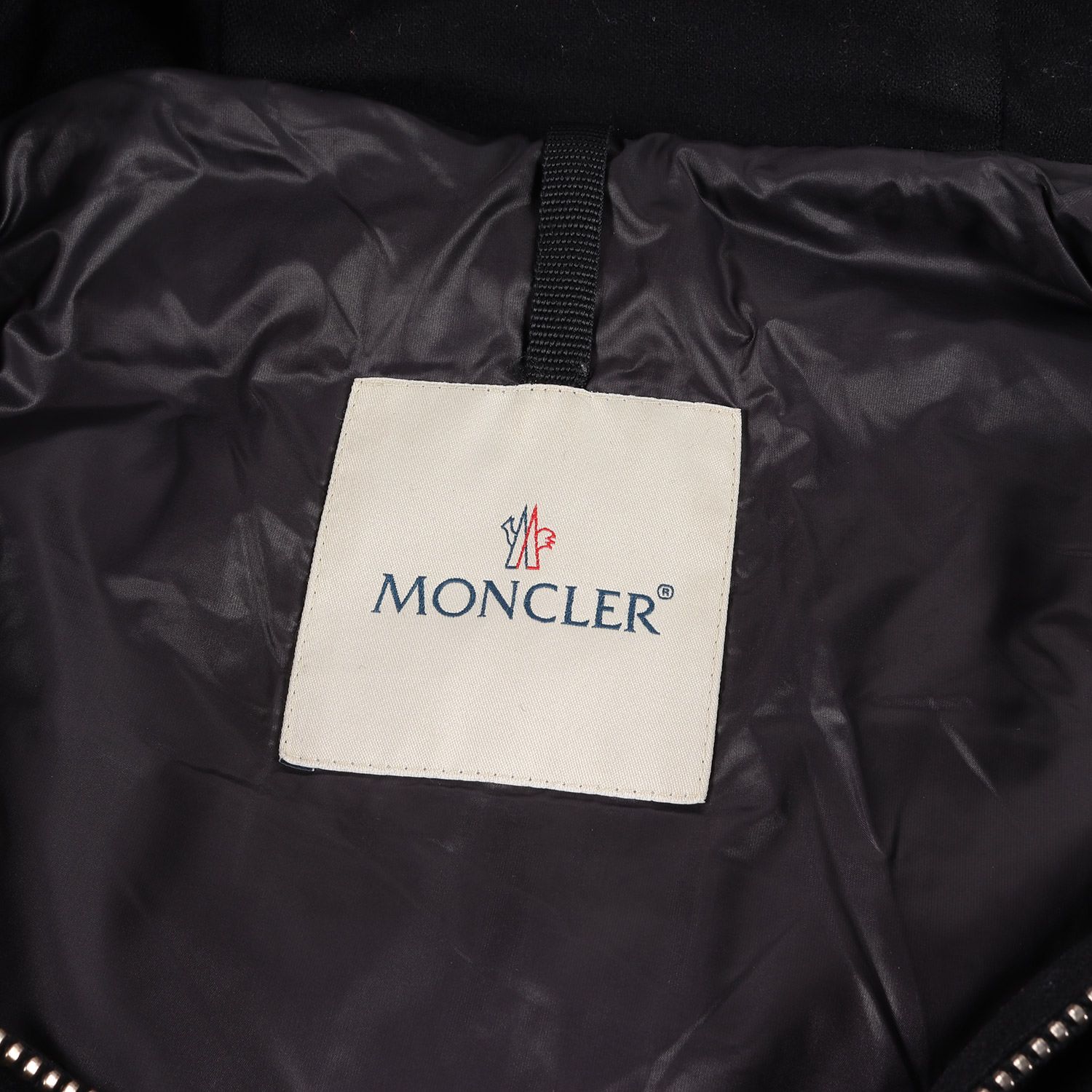 モンクレール　ナイロンジャケット　ネイビー　サイズ0 ブルゾン MONCLER (モンクレール) 撥水 袖モノグラムバンド ナイロン