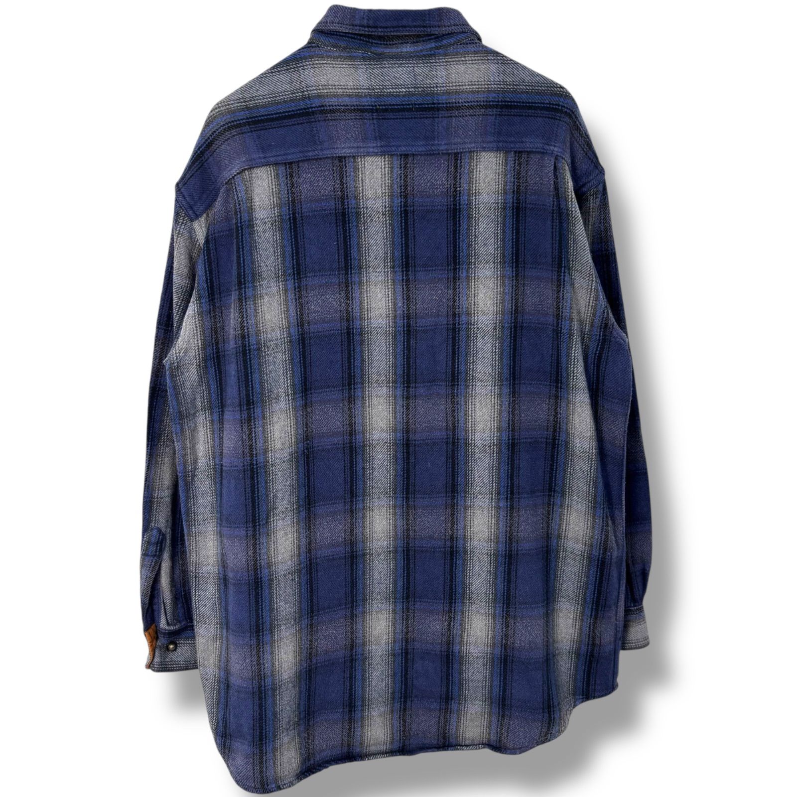 90s 00s ST.JOHN S BAY Ombre Check Heavy Flannel Shirts XL 2000年代 セントジョンズベイ ヘビーネルシャツ ヘビネル ネルシャツ チェック プレイド オンブレ シャドーチェック