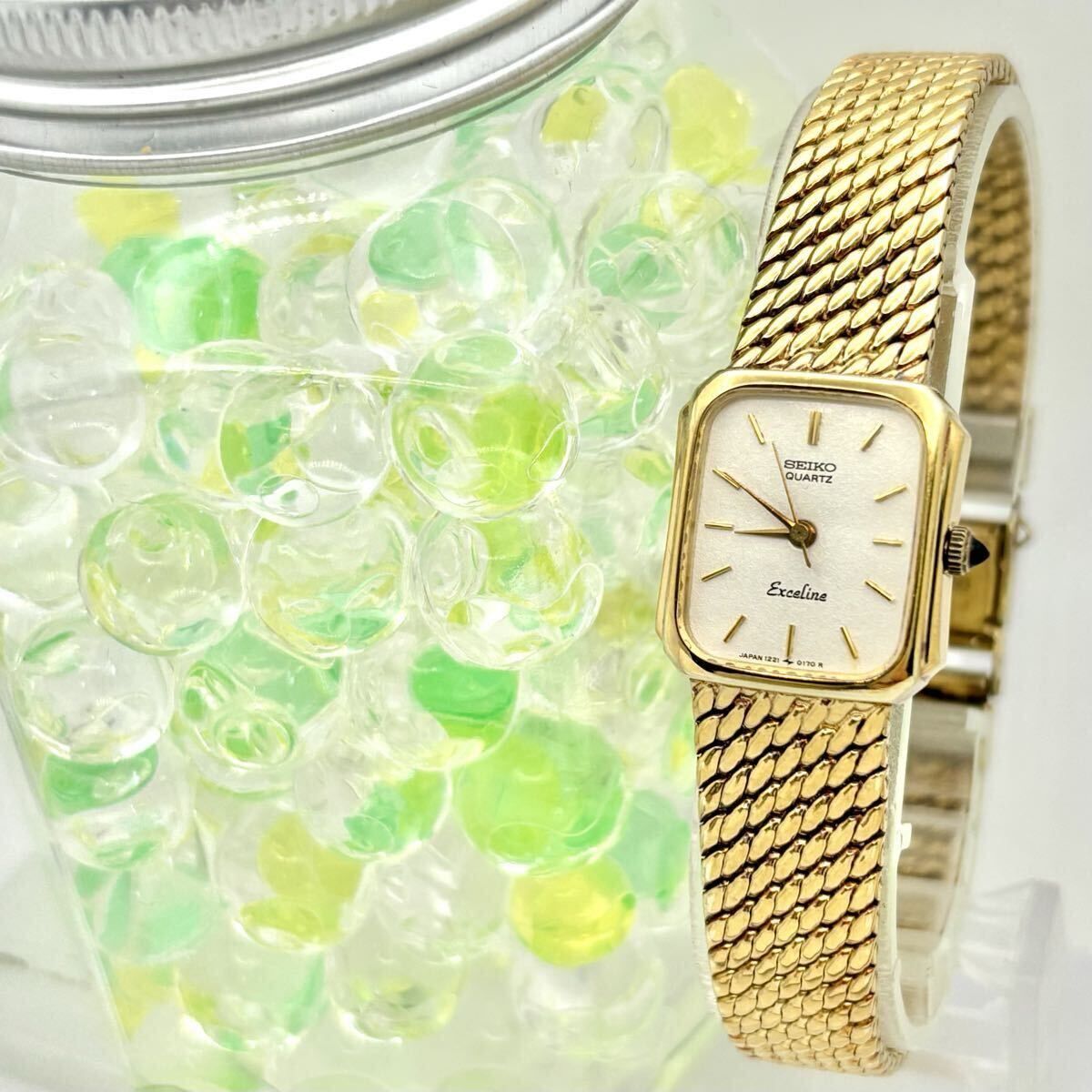 | 電池 SEIKO セイコー Exceline エクセリーヌ レディース 腕時計 オクタゴン ゴールド 1221-5090 250346