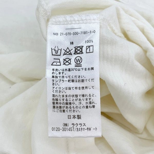 DEUXIEME CLASSE ドゥーズィエム クラス Tシャツ カットソー 21070500718110 コットン レディース フリーサイズ ホワイト トップス IL16374■ DEUXIEME CLASSE ドゥーズィエム クラス Tシャツ カットソー