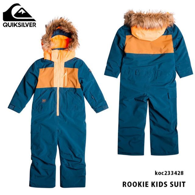 即出荷 スノーウェア キッズ ベビー ジュニア ワンピース つなぎ スーツ クイックシルバー 23-24 QUIKSILVER KIDS SUIT スキースーツ 日本正規品