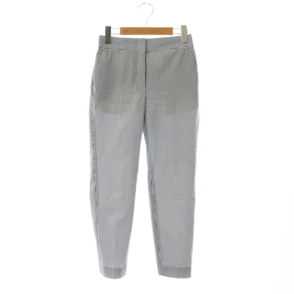 セオリーリュクス theory luxe 24SS CAROL 2 SEERSUCKER STRIPE パンツ テーパード ストライプ 34 ネイビー /HK ■OS ■SH