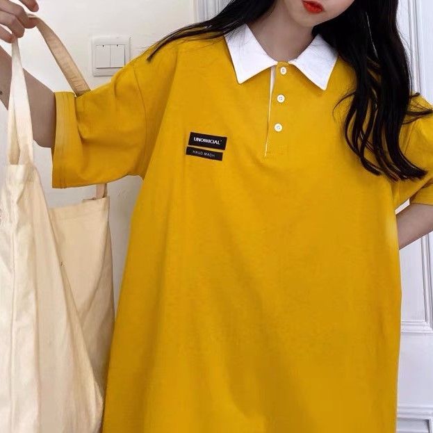 ワンポイント ポロシャツ 韓国ファッション