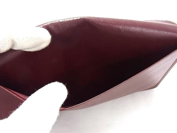 【美品】カルティエ マストライン 札入れ 長財布 二つ折り レザー ボルドー Cartier CARTIER カルティエ マストライン 長札入れ 二つ折り