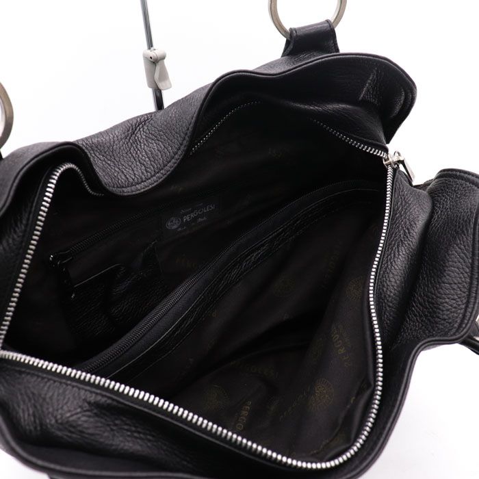 PERGOLESI ペルゴレージ レザーショルダーバッグ イタリア製 未使用品 ペルゴレージ ショルダーバッグ ハンドバッグ 本革レザー イタリア製