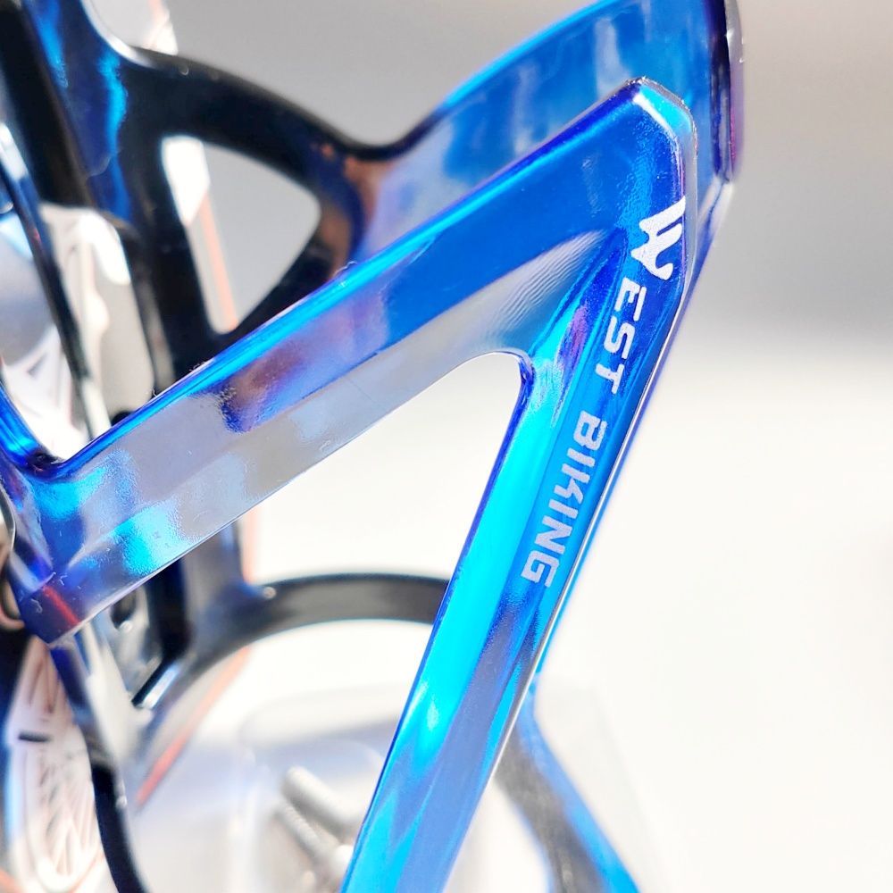 クリアボトルケージ 黒/青 westbiking 自転車 ドリンクホルダー ボトル