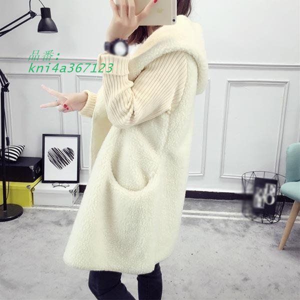 ポケット フード ロング カーディガン ボタンレス ニット 秋冬 もこもこ ゆったり 厚手 セーター ケーブル編み きれいめ 裏地ボア付き 暖かい レディース ニット kni4a367123 GULLKHAN_COM
