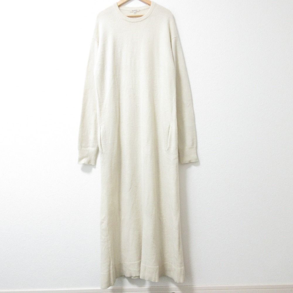 BLAMINK ブラミンク ウールカシミヤ 7ゲージ クルーネック 長袖 ロング