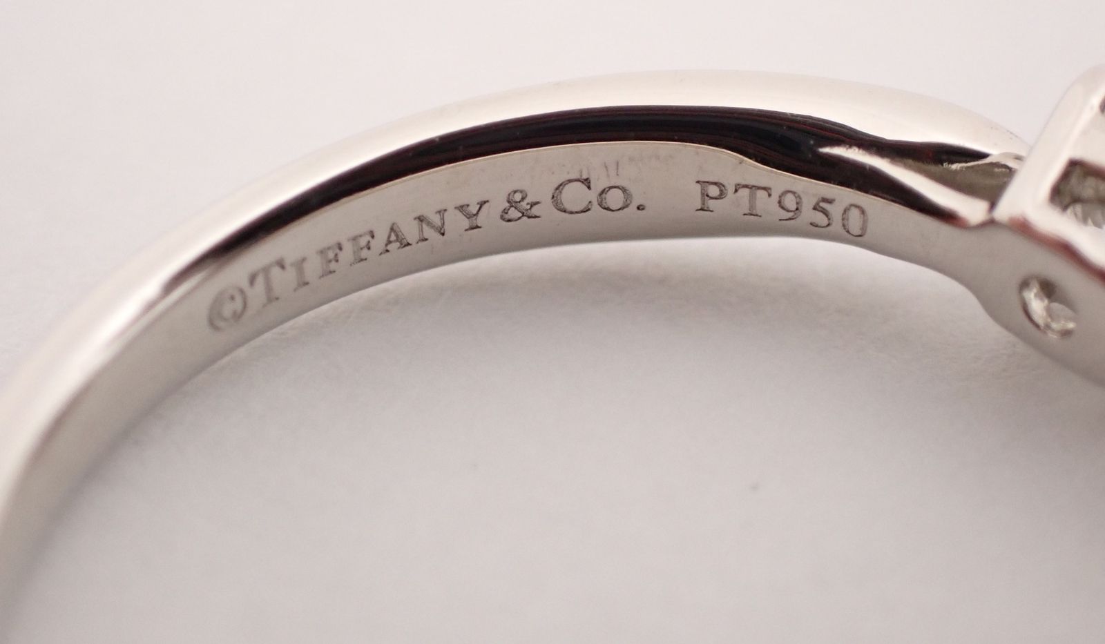 美品 TIFFANY&Co.(ティファニー) プラチナ950 ソリティア ダイヤリング  