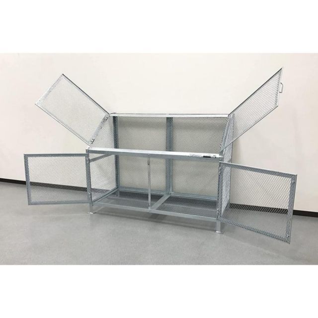 グリーンライフ メッシュごみ収集庫 組立式 KDB-1500N W1550×D760×H1120mm 大型 ゴミ収集 ゴミステーション 屋外