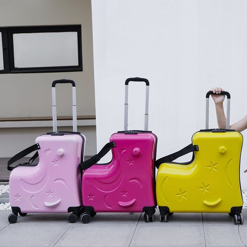 未使用品】子供が乗れるキャリーケース キッズトラベル Mサイズ ピンク