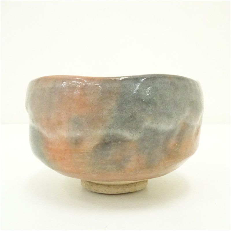 楽焼　川崎和楽造　抹茶椀　茶道具　骨董 川崎和楽造 赤楽茶碗 茶道 抹茶 おしゃれ 抹茶茶碗 抹茶碗 和