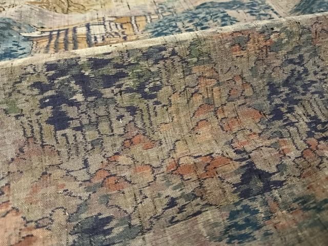 平和屋着物○本場小千谷紬 横段風景花文 正絹 逸品 AAAT9510np - メルカリ