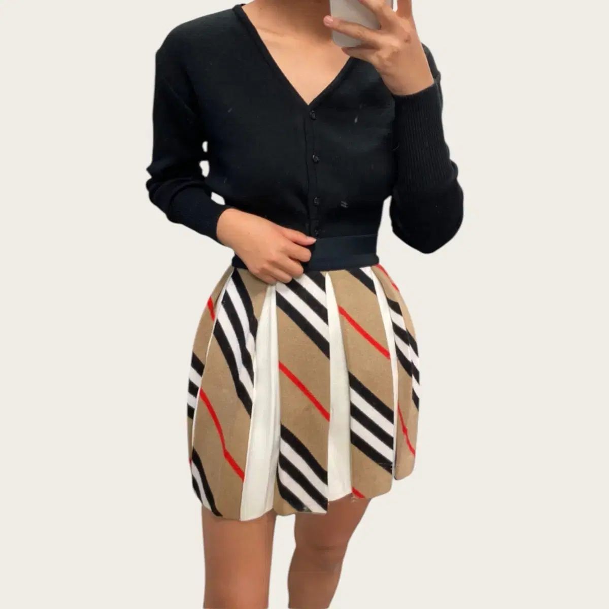 55 BURBERRY バーバリー ノヴァチェック ニット スカート