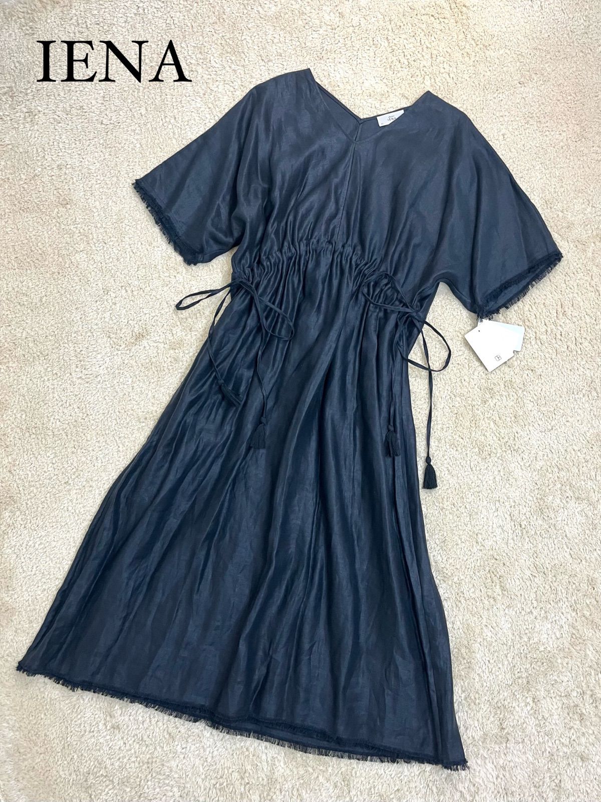 新品タグ付 IENA イエナ maison リネン フリンジワンピース