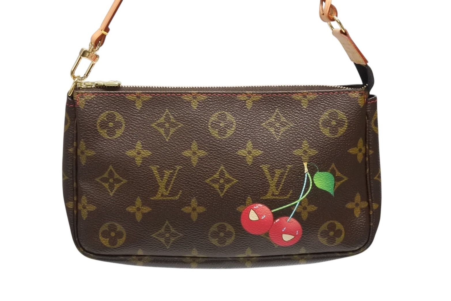 LOUIS VUITTON ルイヴィトン モノグラム チェリー ポシェットアクセソワール アクセサリーポーチ 村上隆 M95008 4b008694