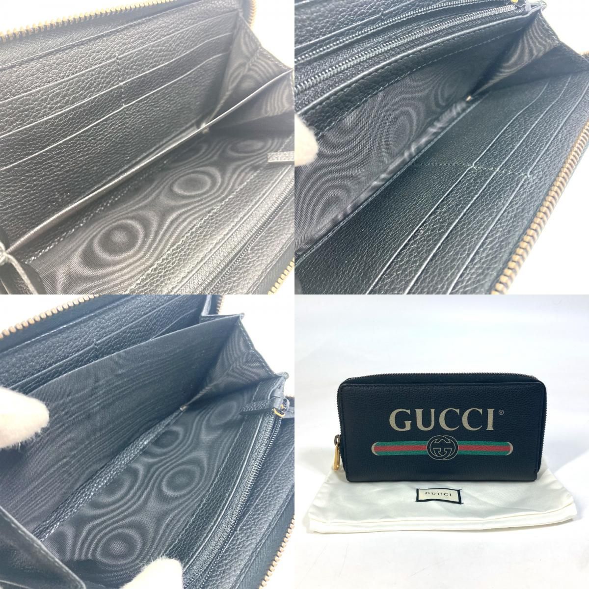 グッチ 496317 シェリーライン GUCCI ロゴプリント 長財布 - メルカリ